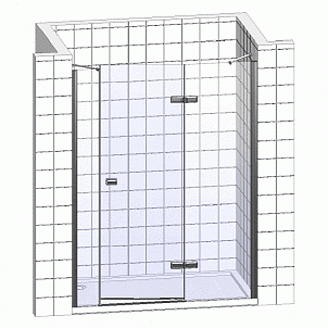 Душевая дверь Creto Tenta 123-WTW-120-C-B-8 стекло прозрачное EASY CLEAN, профиль черный, 120х200 см рис 5