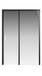 Душевой уголок Creto Nota стекло прозрачное профиль черный 140х80 см, 122-WTW-140-C-B-6 + 122-SP-800-C-B-6
