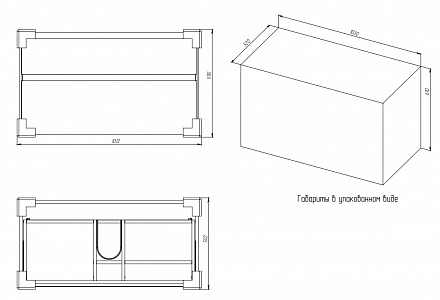 Тумба с раковиной подвесная Creto Amelia 100 рис 20