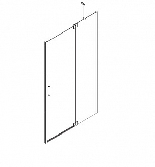 Душевая дверь Creto Tenta 123-WTW-90-C-B-8 стекло прозрачное EASY CLEAN, профиль черный, 90х200 см рис 4