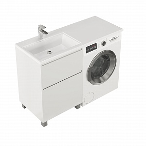 Тумба с раковиной напольная Creto Cafor White 120 левосторонняя рис 8