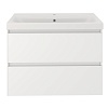 Тумба с раковиной Creto Style 80 см белая глянцевая, 16-2080W