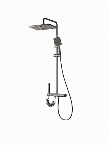 Душевая стойка Creto Струя 4 режима, оружейная сталь матовая, CRE-DS-004 рис 2