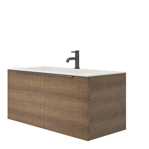 Тумба с раковиной Creto Luna Wood 100 см 17-WD100 рис 2