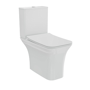 Унитаз-компакт безободковый Creto Cer C2 1002-002Cer-C2W с быстросъёмной крышкой-сиденьем микролифт Slim рис 11