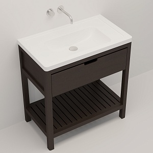 Раковина Creto Taormina 85х49 без отверстия под смеситель, искусственный камень Solid Surface белая матовая 1088-001/1 рис 5