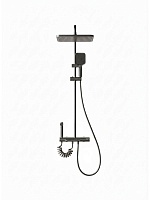 Душевая стойка Creto Струя 4 режима, оружейная сталь матовая, CRE-DS-004