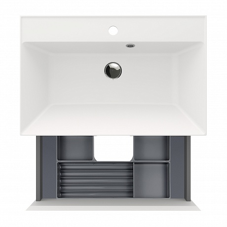 Тумба с раковиной Creto Astoria 70 см белая глянцевая, 15-2070W рис 6