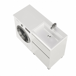 Тумба с раковиной напольная Creto Cafor White 110 правосторонняя рис 6