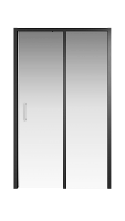Душевой уголок Creto Nota стекло прозрачное профиль черный 120х70 см, 122-WTW-120-C-B-6 + 122-SP-700-C-B-6