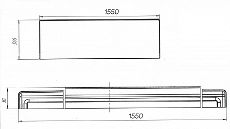 Фронтальная панель 155 см Creto П155 белая рис 3