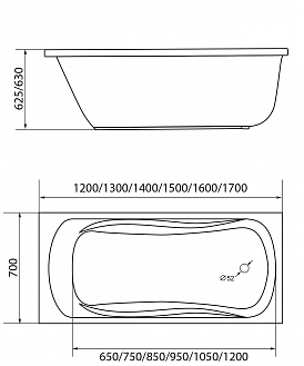 Акриловая ванна Creto Classio 170х70 см 10-17070 рис 3