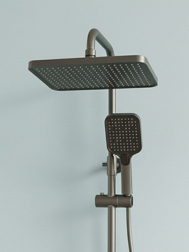 Душевая стойка Creto Горизонт 4 режима, оружейная сталь матовая, CRE-DS-006 рис 3