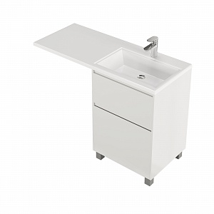 Тумба с раковиной напольная Creto Cafor White 110 правосторонняя рис 7