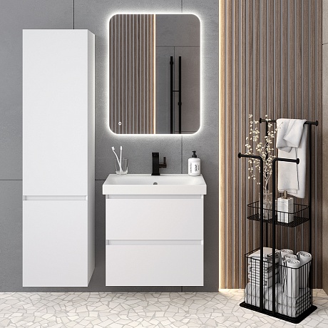 Тумба под раковину Creto Style 60 см белая глянцевая, 16-2060W рис 6