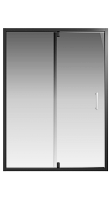 Душевой уголок Creto Astra стекло прозрачное профиль черный 140х80 см, 121-WTW-140-C-B-6 + 121-SP-800-C-B-6