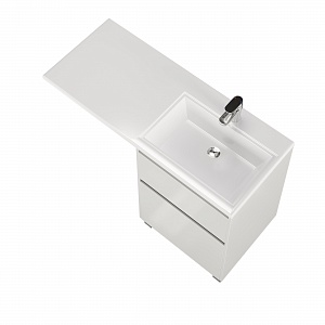Тумба с раковиной напольная Creto Cafor White 110 правосторонняя рис 5