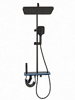 Душевая стойка Creto Кристалл 4 режима, оружейная сталь матовая, CRE-DS-005