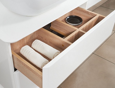 Тумба с раковиной Creto Stella 60 см белый глянец, 16-CRE35/60/ рис 18