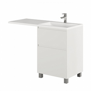 Тумба с раковиной напольная Creto Cafor White 110 правосторонняя рис 2