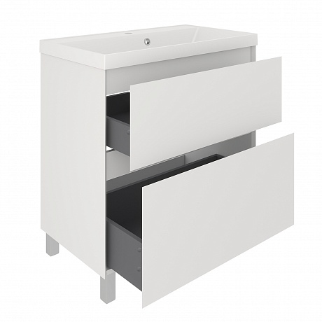 Тумба с раковиной Creto Astoria 80 см белая глянцевая, 15-2080W рис 4