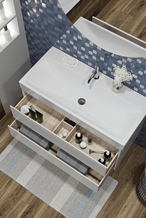 Тумба с раковиной Creto Scala White 60 см рис 4