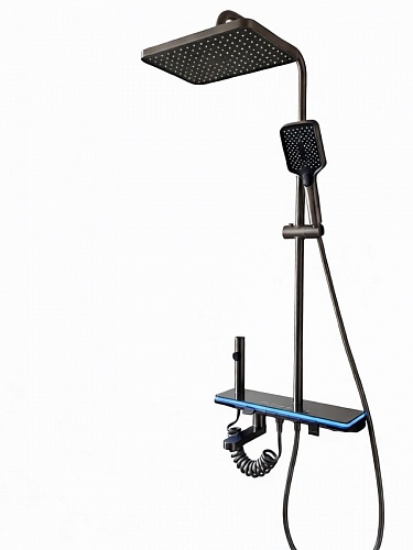 Душевая стойка Creto Кристалл 4 режима, оружейная сталь матовая, CRE-DS-005 рис 2