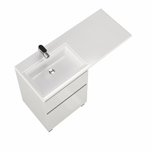 Тумба с раковиной напольная Creto Cafor White 120 левосторонняя рис 5