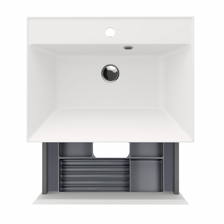 Тумба с раковиной Creto Astoria 60 см белая глянцевая, 15-2060W рис 5