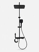 Душевая стойка Creto Исток 1 режим, оружейная сталь матовая, CRE-DS-008