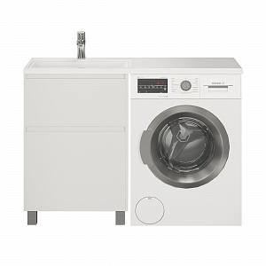 Тумба с раковиной напольная Creto Cafor White 120 левосторонняя рис 4