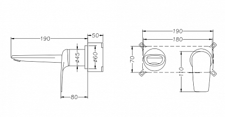 Смеситель для раковины Creto Mare 1.0 MARE-WSM-BN никель брашированный рис 2