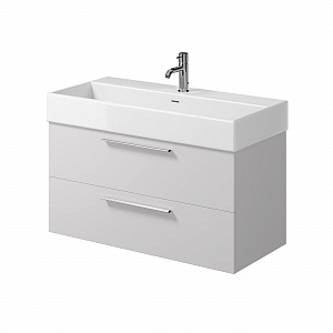 Тумба с раковиной подвесная Creto Tivoli 100 белая рис 2