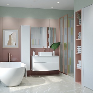 Тумба с раковиной Creto Stella 100 см белый глянец, 16-CRE50/100/ рис 14