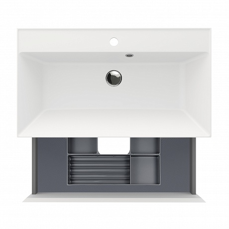 Тумба под раковину Creto Astoria 80 см белая глянцевая, 15-2080W рис 5