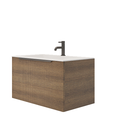 Тумба с раковиной Creto Luna Wood 80 см 17-WD80 рис 2