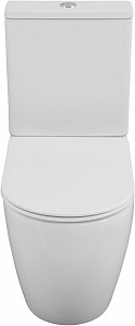 Чаша напольного унитаза безободковая Creto Logan L5 1005-001-L6CW с крышкой-сиденьем микролифт, белая рис 4