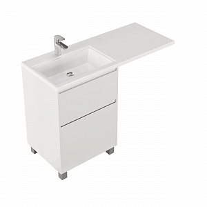 Тумба с раковиной напольная Creto Cafor White 120 левосторонняя рис 7