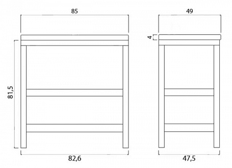 Тумба с раковиной  Creto Provence Family Venge 85 рис 3