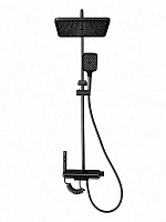 Душевая стойка Creto Океан 4 режима, оружейная сталь матовая, CRE-DS-002