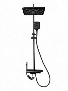 Душевая стойка Creto Океан 4 режима, оружейная сталь матовая, CRE-DS-002