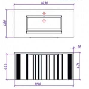 Тумба с раковиной Creto Luna Ivory 100 см, 17-IV100 рис 8