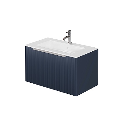 Тумба с раковиной Creto Luna Blue 80 см 17-Bl80B рис 2