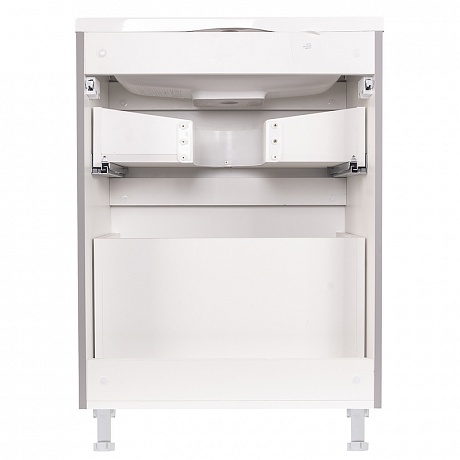 Тумба с раковиной Creto Oro 60 см 24-ST60-GR серый люкс рис 4