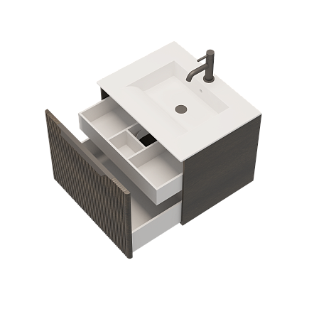Тумба с раковиной Creto Luna Venge 60 см 17-VG60 рис 3