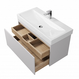 Тумба с раковиной подвесная Creto Etna 100 White рис 3