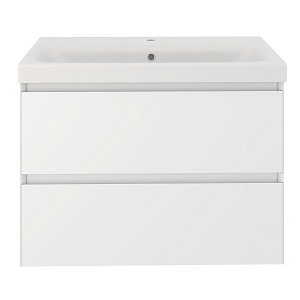 Тумба с раковиной Creto Style 80 см белая глянцевая, 16-2080W