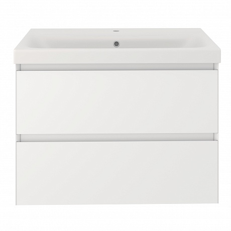 Тумба с раковиной Creto Style 80 см белая глянцевая, 16-2080W