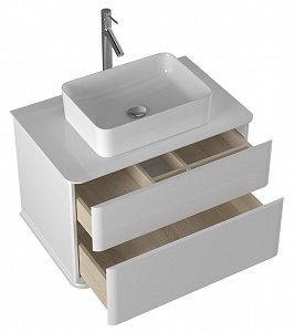 Тумба с раковиной Creto Stella 80 см белый глянец, 16-CRE50/80/ рис 6
