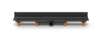 Душевой лоток 65 см Creto Zigzag CRE-650 ZB-P с решеткой, черный